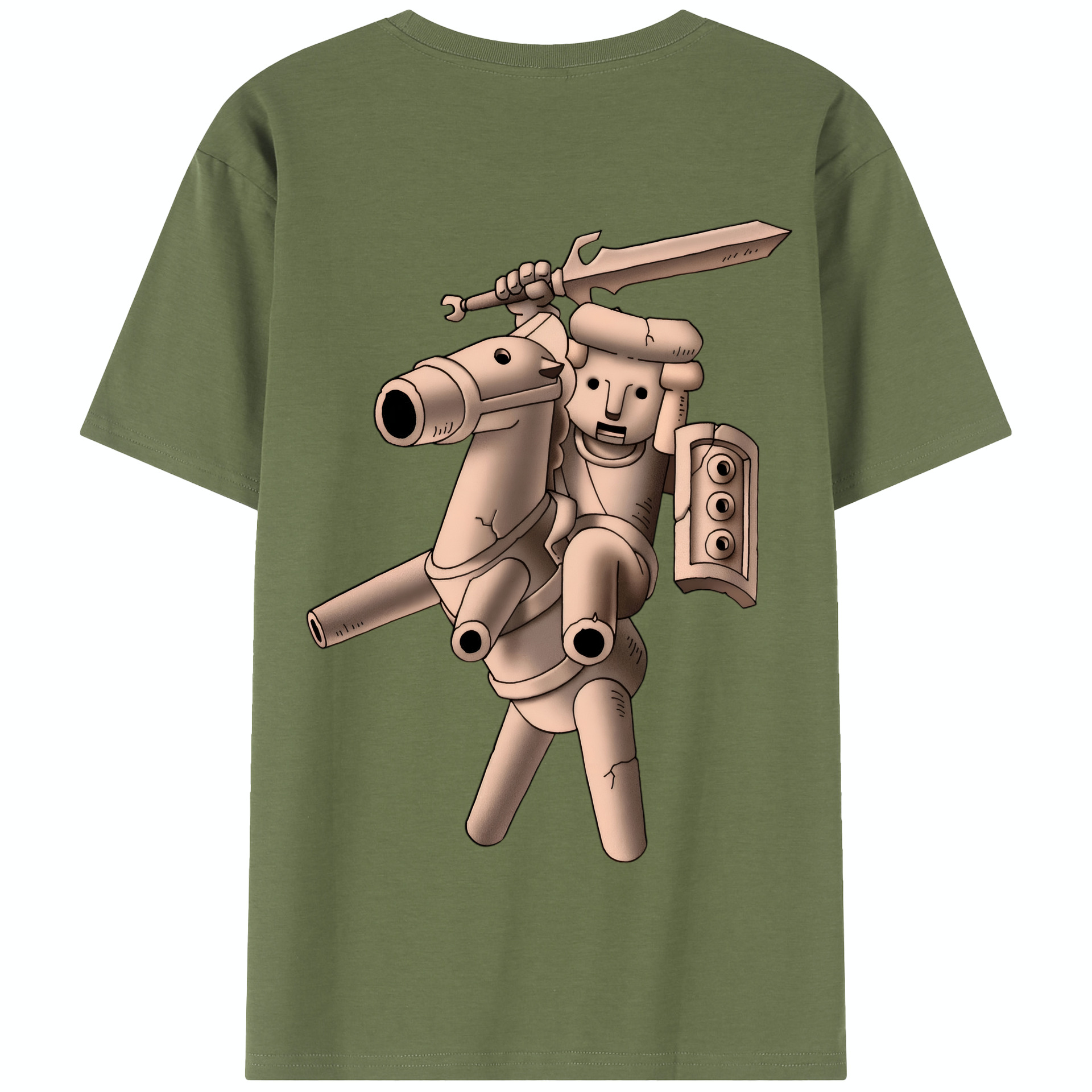（画像用） ドラゴンクエスト Doragon Kuesuto Dragon Quest 綿100％半袖Tシャツ（背面プリント）